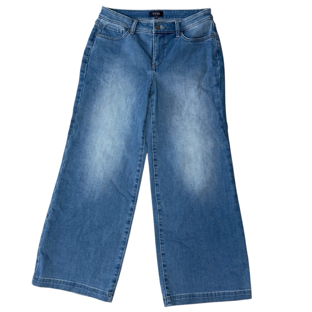 NYDJ Teresa Wide-Leg Ankle Jeans- Clean Brookes